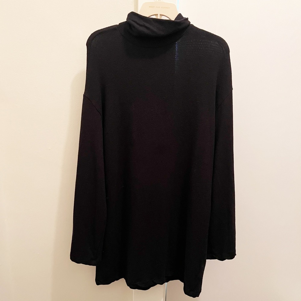 Reformation Black Turtleneck Dress Medium Tencel Lyocell Organic Cotton Spandex